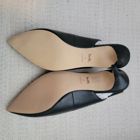 Coach Black Slingback Heels - Picture 4 of 8